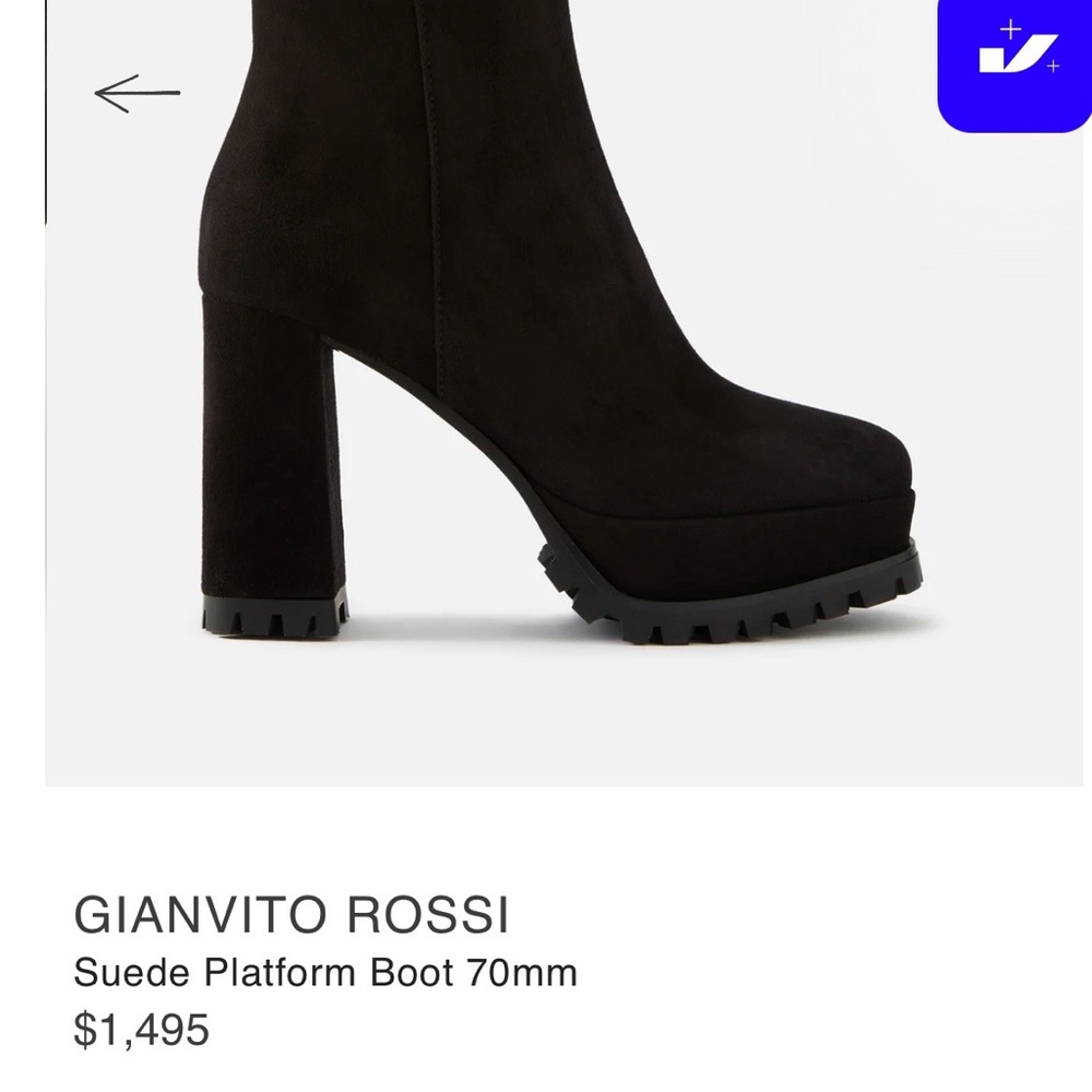 Gianvito Rossi Black Platform Heeled Boots - Picture 4 of 4